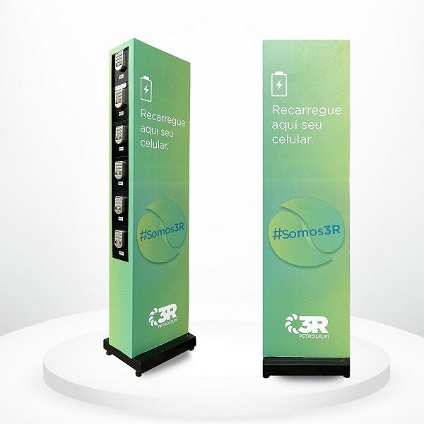 Armário locker para carga de celular