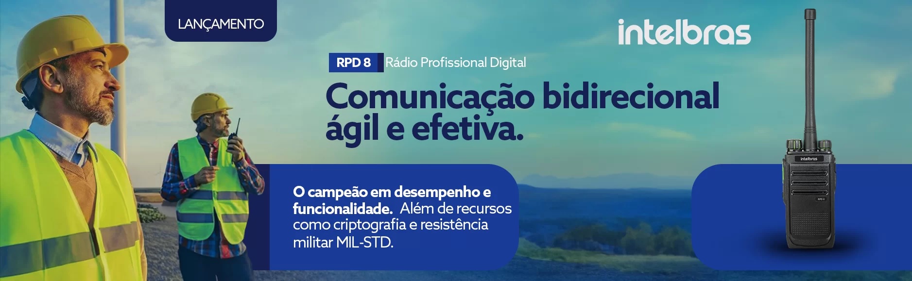 Rádio Intelbras RPD 8 Banner Intelbras Rádio